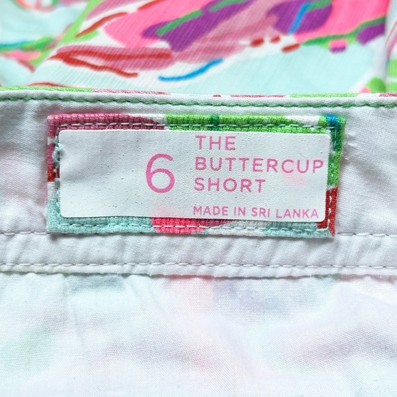 Lilly Pulitzer In The Vias Printed Textured Buttercup Scalloped Shorts Size 6 - Picture 3 of 7